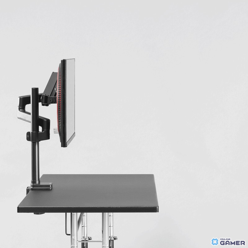 ゲーミングチェアで“寝たままゲーム”を実現!Bauhutteが76cmロングモニターアーム「BMA-1MS」を発売の画像