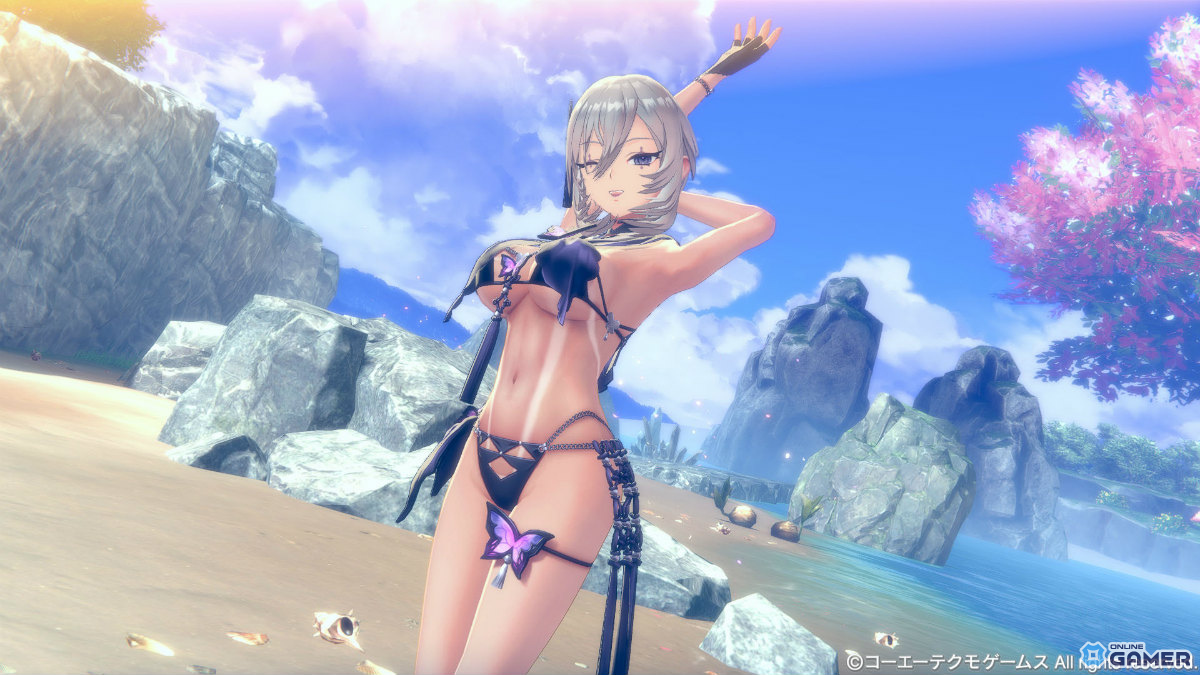 「レスレリアーナのアトリエ」艶美な黒蝶クリセルダが水着衣装で登場！日焼けスキンが手に入る限定ミッションも開催の画像