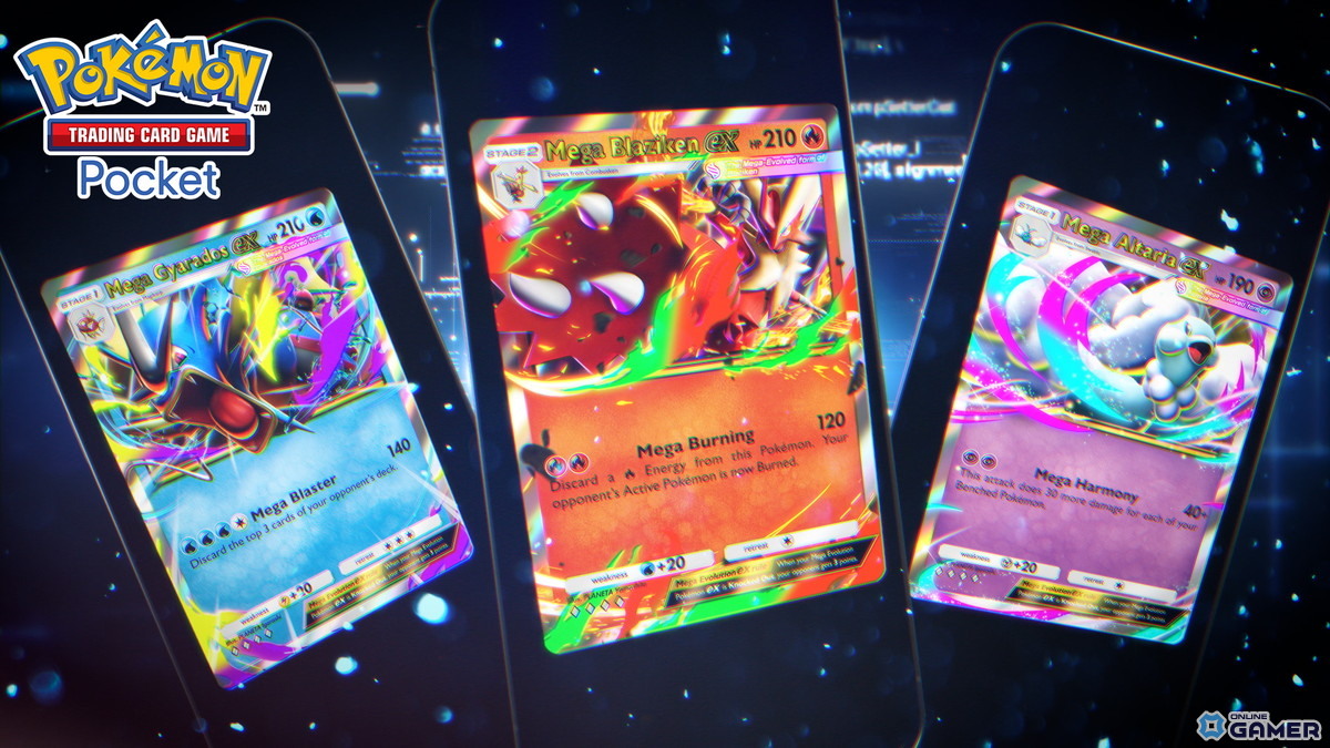 「ポケポケ」2025年秋の新シリーズでメガギャラドス・メガバシャーモ・メガチルタリスが参戦の画像