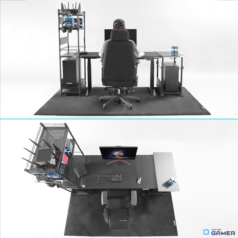 1人部屋のベッド&デスクまでカバーできる超大判ゲーミングラグ「ベッドごとふかふかラグ」がBauhutteより登場の画像