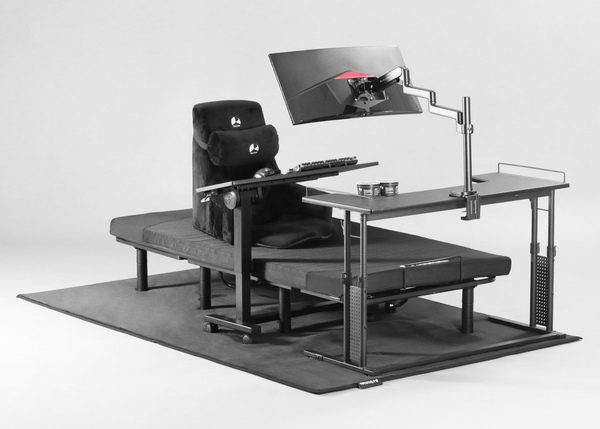 1人部屋のベッド&デスクまでカバーできる超大判ゲーミングラグ「ベッドごとふかふかラグ」がBauhutteより登場の画像