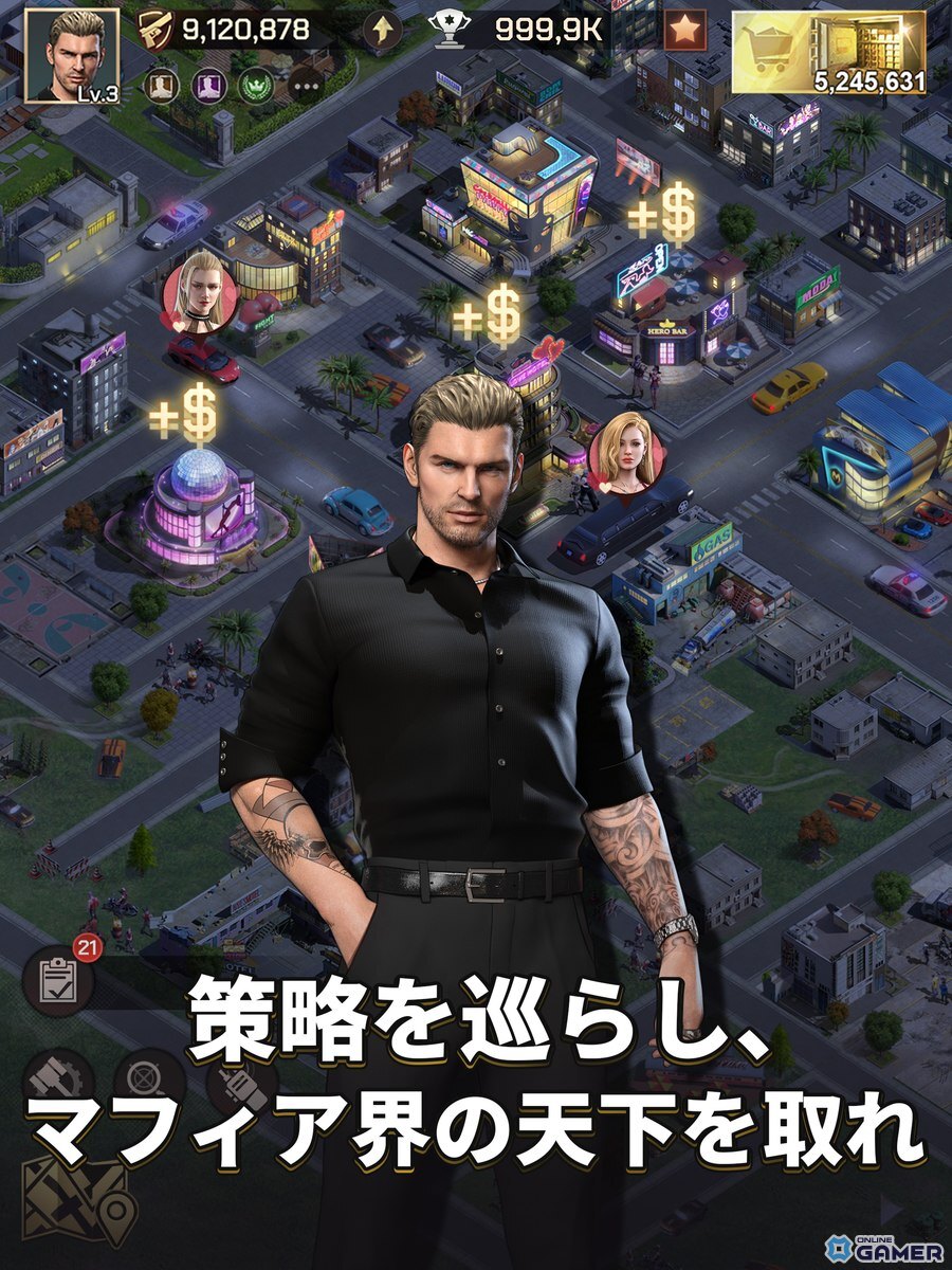 スマホ新作「マフィアモバイル」9月配信へ！都市建設×ギャング抗争のマフィアRPGの画像