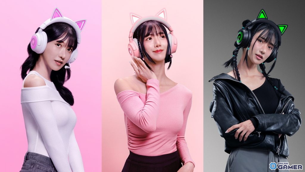 Razer「Kraken Kitty V3」シリーズ9月5日発売!ネコミミヘッドセットがブラック・ピンク・ホワイトで登場の画像