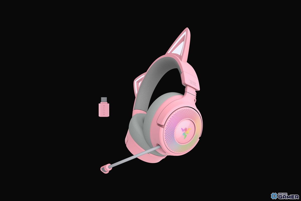 Razer「Kraken Kitty V3」シリーズ9月5日発売!ネコミミヘッドセットがブラック・ピンク・ホワイトで登場の画像