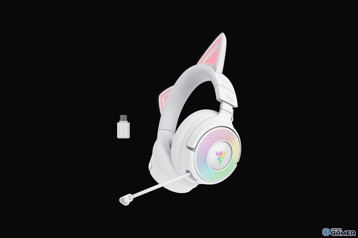 Razer「Kraken Kitty V3」シリーズ9月5日発売!ネコミミヘッドセットがブラック・ピンク・ホワイトで登場の画像