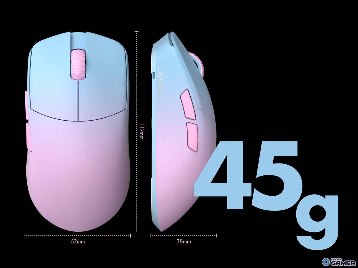REJECT、LAMZUとコラボしたワイヤレスゲーミングマウスを発売!45gの軽量設計で8000Hzポーリングレートに対応の画像