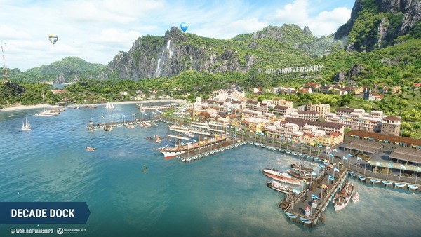 「World of Warships」の10周年を記念したアップデートが配信!ローンチ当初を再現したモード「タイムトラベル」や「10周年記念港」などが登場の画像