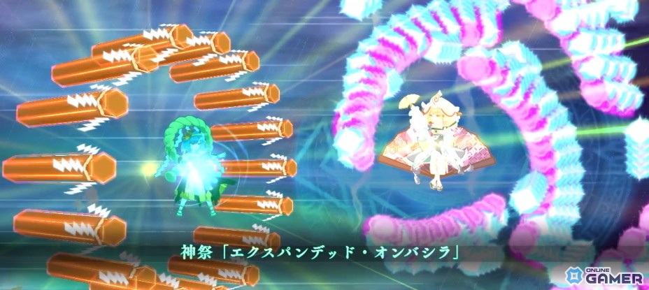 スペルカード「神祭「エクスパンデッド・オンバシラ」」