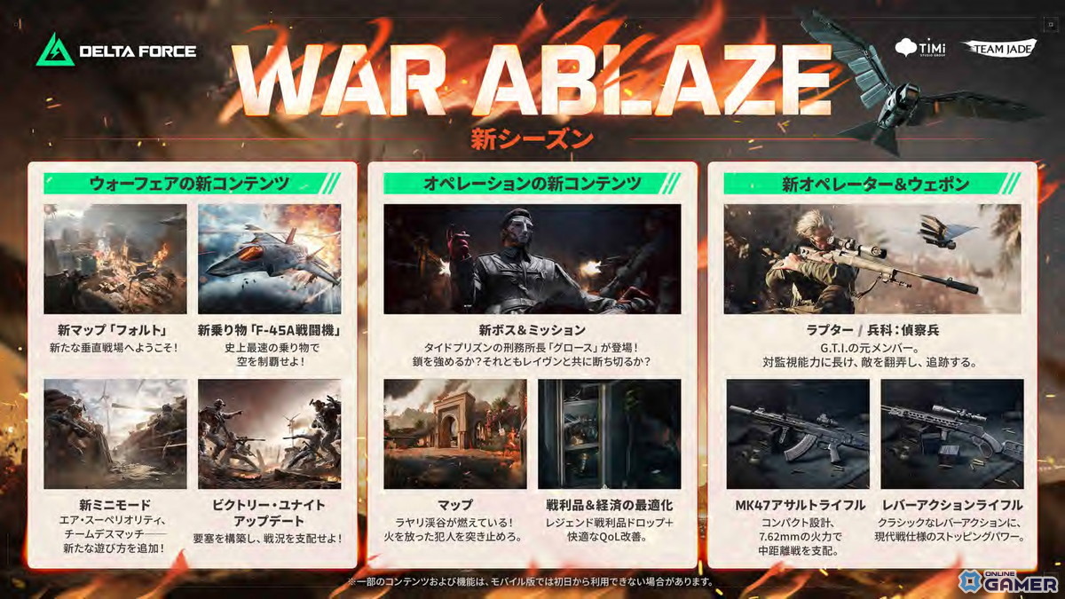 「Delta Force」新シーズン“ウォーアブレイズ”開幕!MGSΔ&ソウとの大型コラボも実現の画像