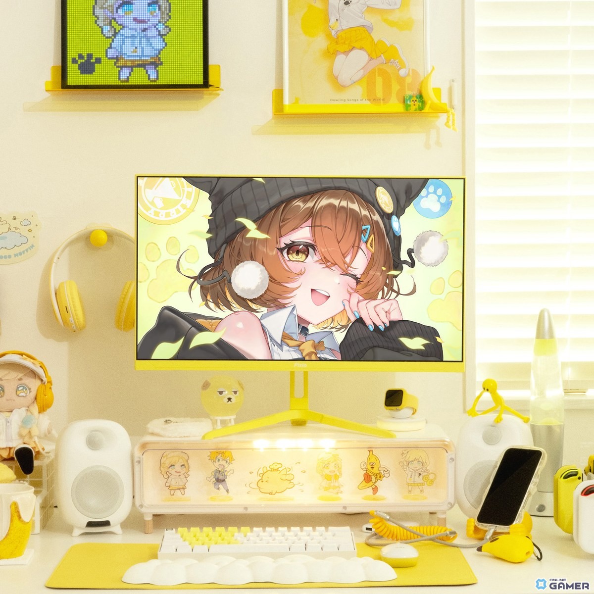 Pixio、初のイエローカラー製品を発表！23.8インチ200Hzゲーミングモニターとモニターアームが登場の画像