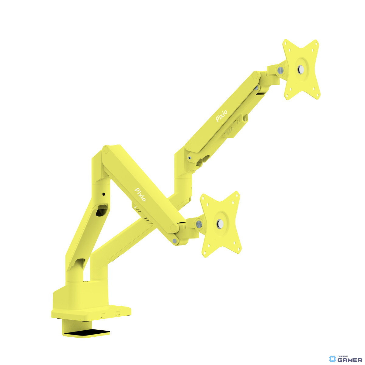 Pixio、初のイエローカラー製品を発表！23.8インチ200Hzゲーミングモニターとモニターアームが登場の画像