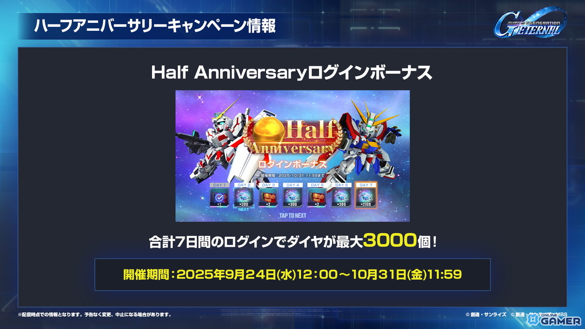 「SDガンダム ジージェネエターナル」メインステージに「機動戦士ガンダムUC」と「機動武闘伝Gガンダム」が9月30日に追加！の画像