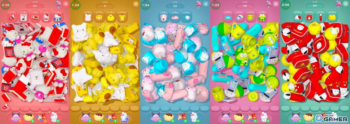 「ハローキティ マーチマッチ」正式サービス開始!サンリオグッズ1,000種類以上が登場する3Dパズルゲームの画像