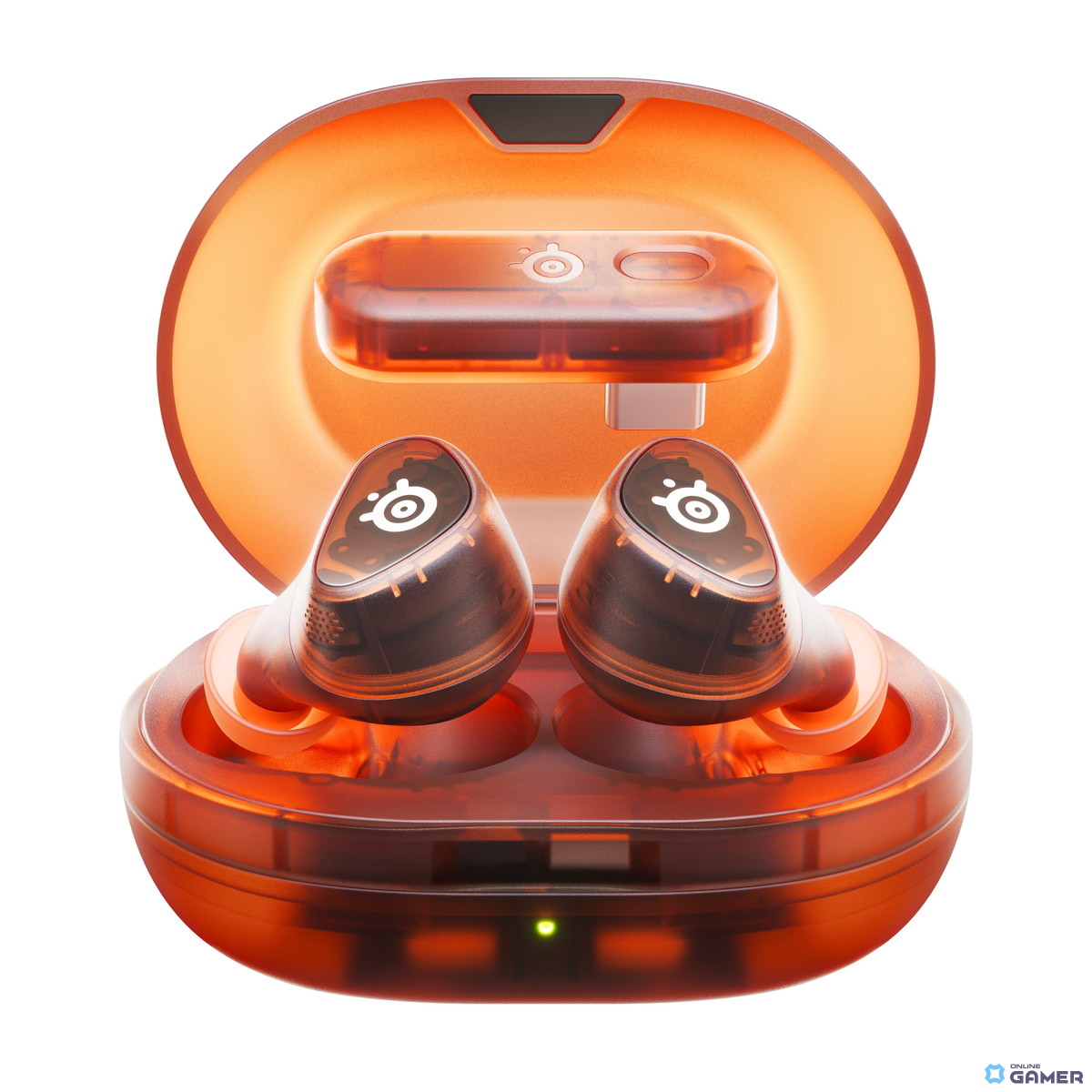 SteelSeries「Arctis GameBuds Glorange」数量限定発売!eスポーツ仕様の完全ワイヤレスイヤホン新色スケルトンモデルの画像
