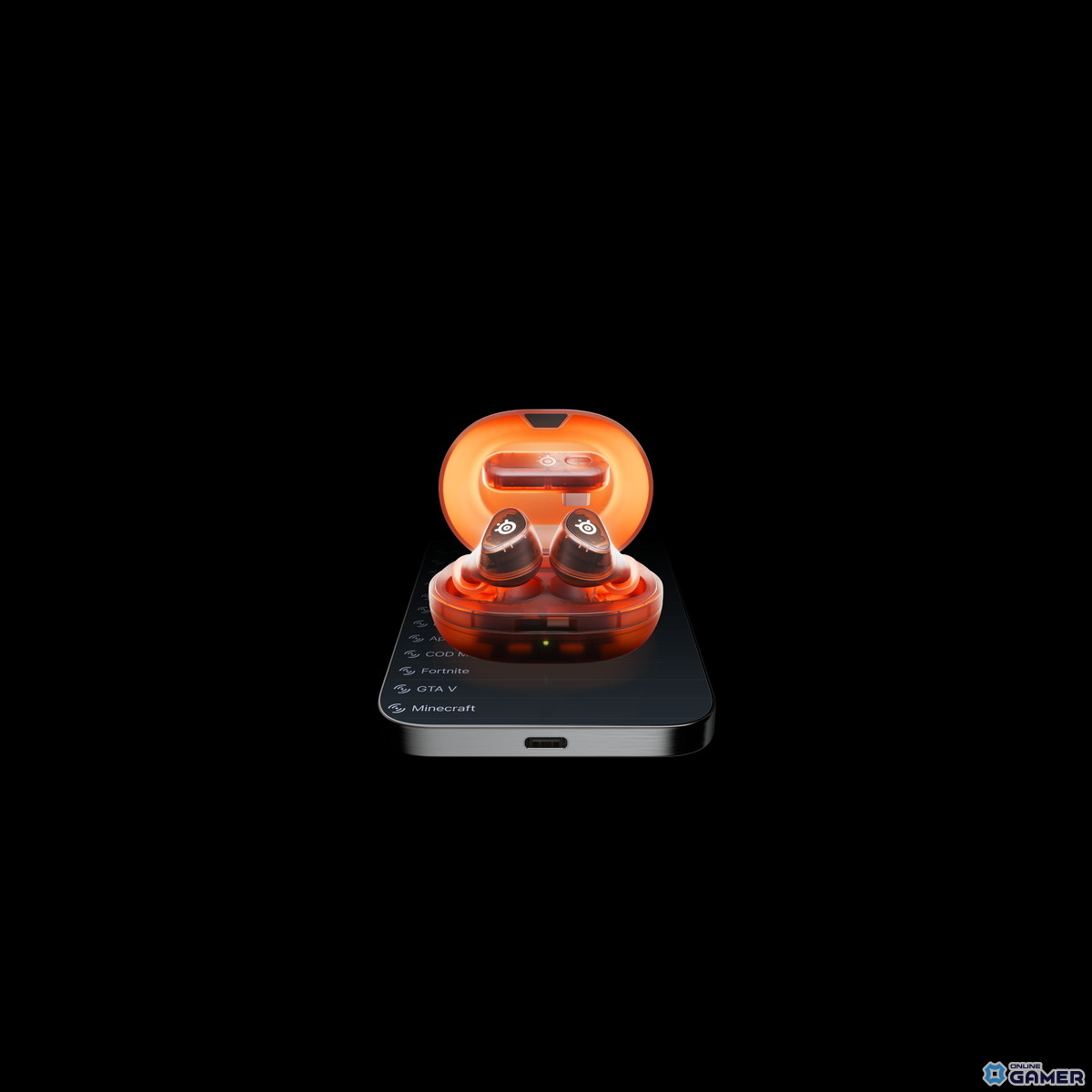 SteelSeries「Arctis GameBuds Glorange」数量限定発売!eスポーツ仕様の完全ワイヤレスイヤホン新色スケルトンモデルの画像