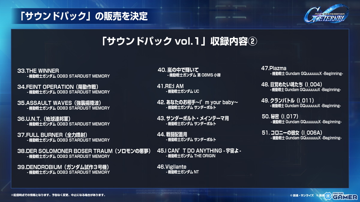 「ジージェネエターナル」、新ステージ「機動戦士ガンダムUC」と「Gガンダム後半」が実装!URユニコーン&ゴッド登場の画像