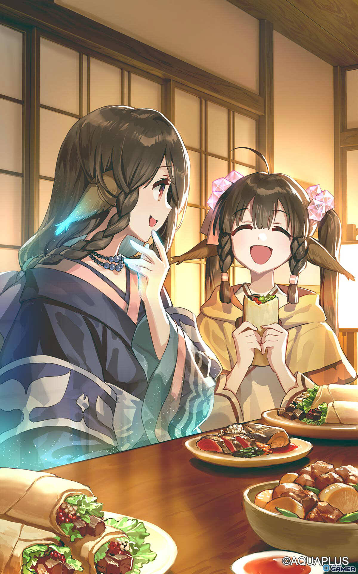 期間限定灯幻鏡「ねえお母さま、今日ね今日ね」 イラスト：岡田学彌