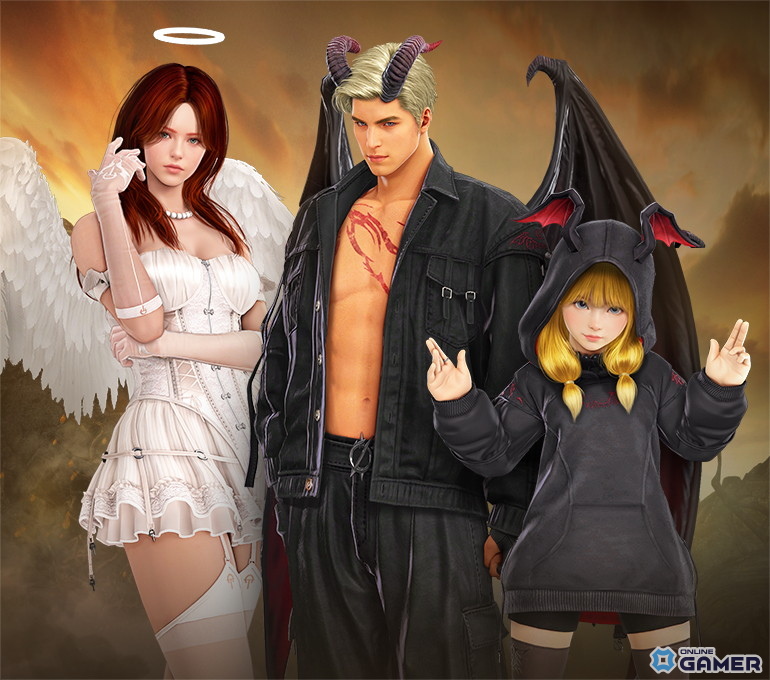 「黒い砂漠」新衣装「エンジェリオン＆デモニス」登場！ハロウィンイベント開催中の画像