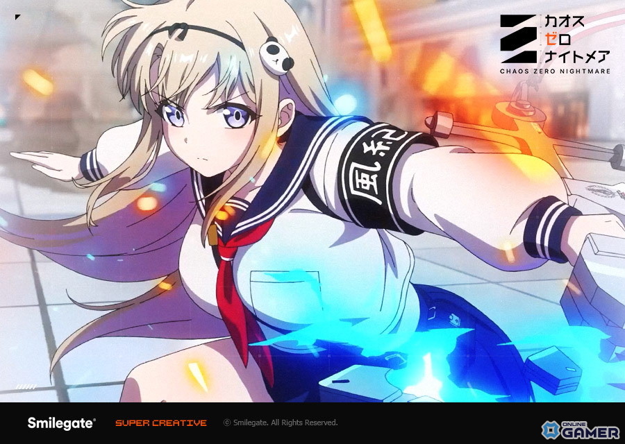 新作RPG「カオスゼロナイトメア」キャラクター“ハル”のアニメーションPV公開!巨大アンカーを操る風紀委員が登場の画像