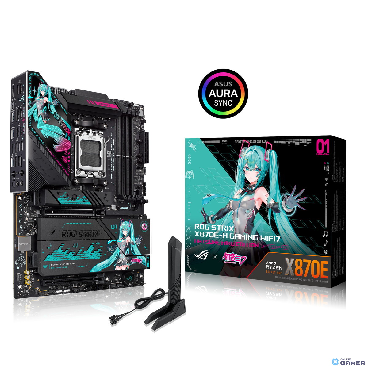 初音ミクの世界観を纏うゲーミングセットアップーASUSが「ROG × 初音ミク」シリーズを発表の画像