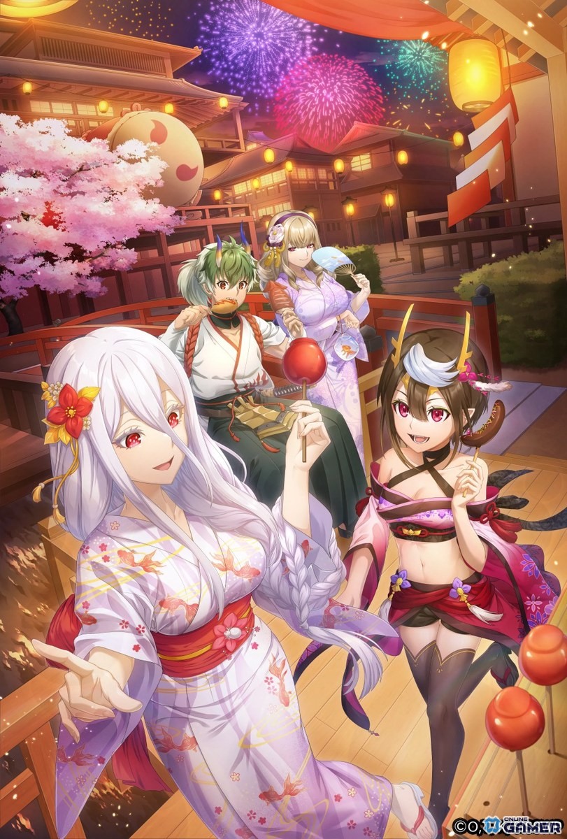 「蜘蛛ですが、なにか? 迷宮の支配者」1周年!白たちが“お祭り”を楽しむ記念イラスト公開の画像