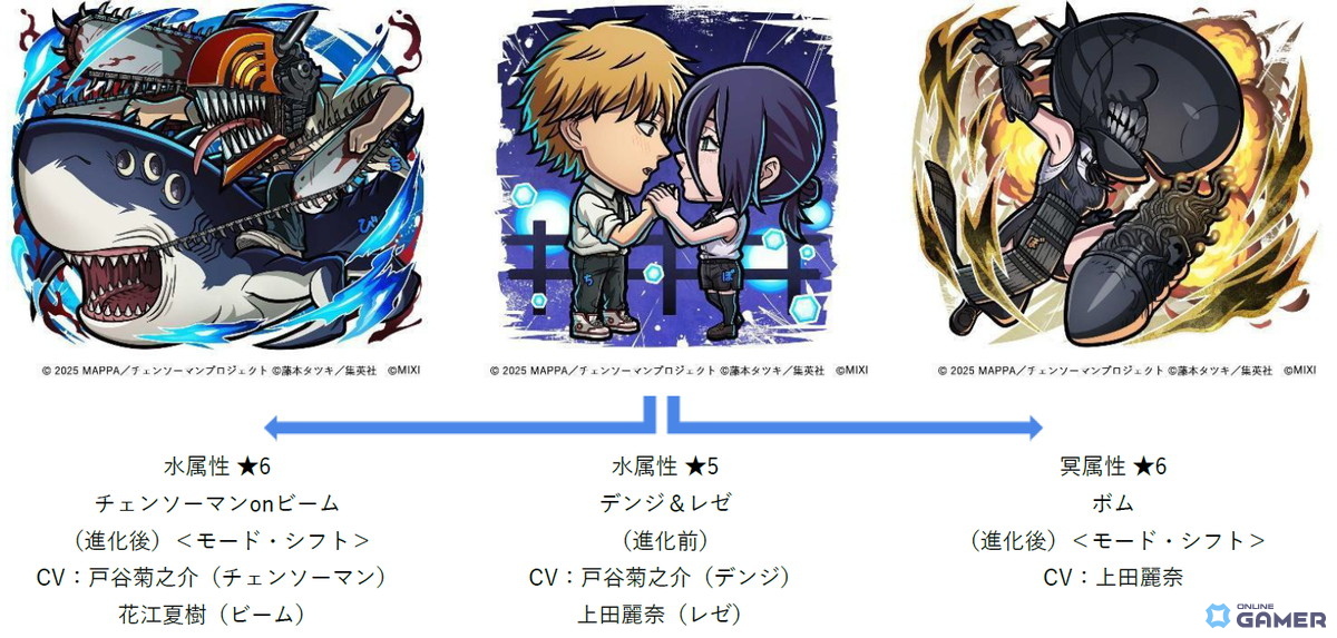 「コトダマン」×劇場版「チェンソーマン レゼ篇」コラボ開催!「デンジ&レゼ」などが登場の画像