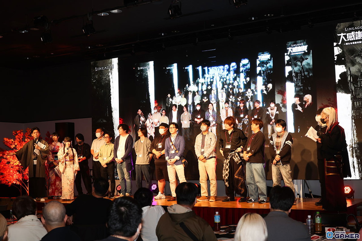 最後に募集で登壇した血盟主たちがステージに集結。