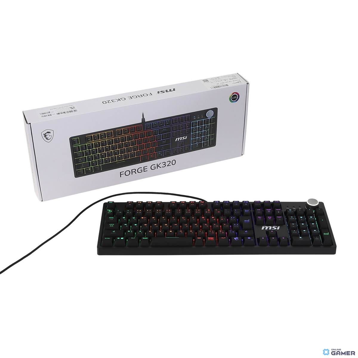 MSI、キースイッチ交換対応のフルサイズゲーミングキーボード「FORGE GK320 RED JP」を発売の画像