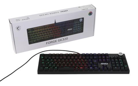 MSI、キースイッチ交換対応のフルサイズゲーミングキーボード「FORGE GK320 RED JP」を発売