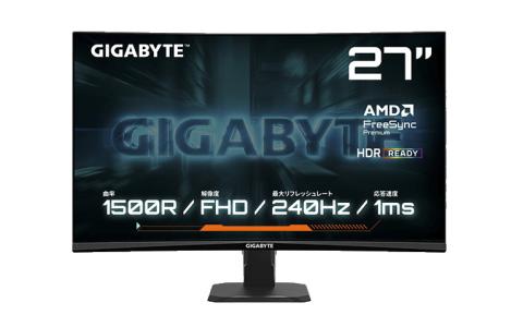 GIGABYTE、ネイティブ1500R曲面パネル搭載の27型ゲーミングモニター「GS27FC2」を11月7日に発売