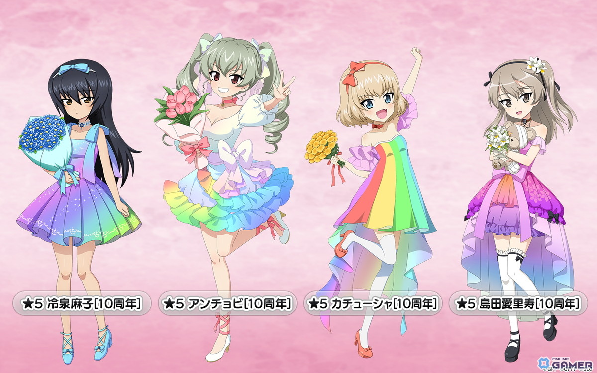 「ガールズ&パンツァー 戦車道大作戦!」10周年記念生徒第2弾として麻子・アンチョビ・カチューシャ・愛里寿が登場!のスクリーンショット2