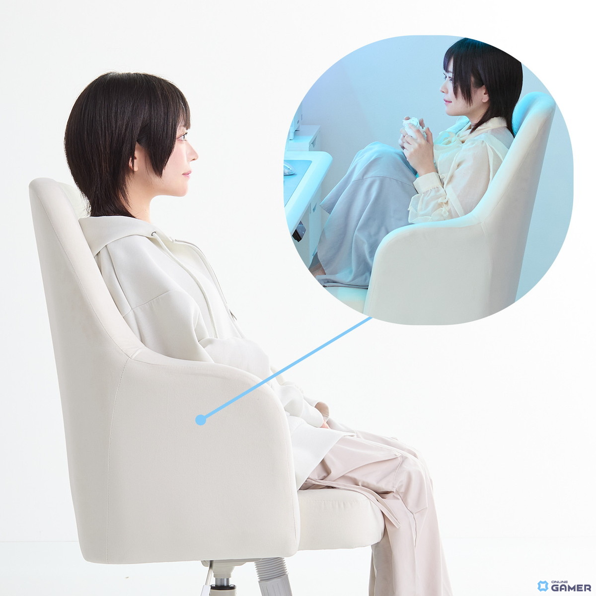 Pixioから「ゲーミングマシュマロチェア」登場！ふわもちベロア×曲線デザインで新しい座り心地を提案の画像