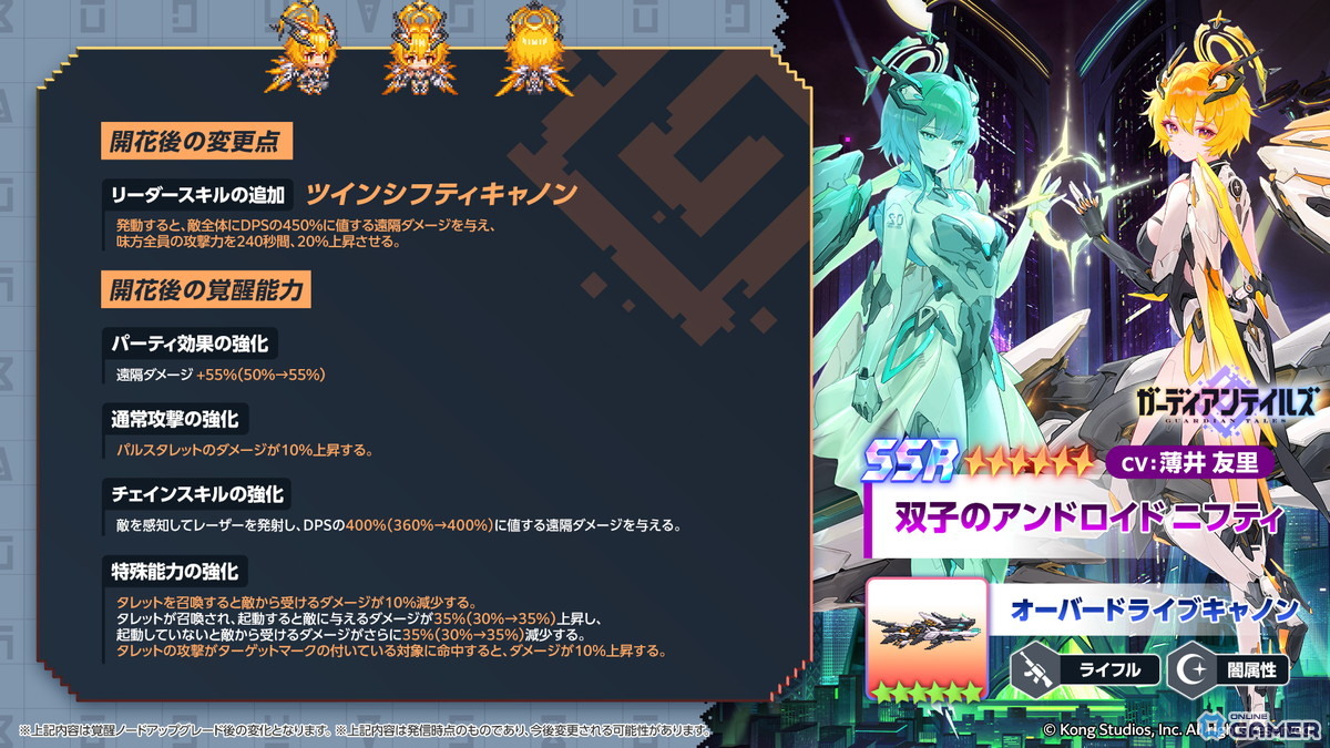 「ガーディアンテイルズ」新英雄ニフティ(CV:薄井友里)実装!悪夢ワールド16「再会」開放&コスチューム更新の画像