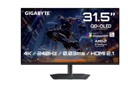 GIGABYTEの新ゲーミングモニター3機種が登場！QD-OLEDの31.5インチモデルや34インチ曲面など