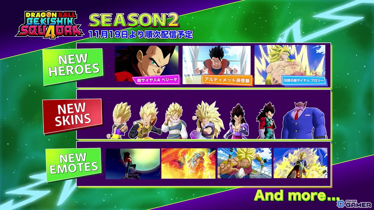 シーズン2開幕!「ドラゴンボール ゲキシン スクアドラ」に超サイヤ人4ベジータ参戦の画像