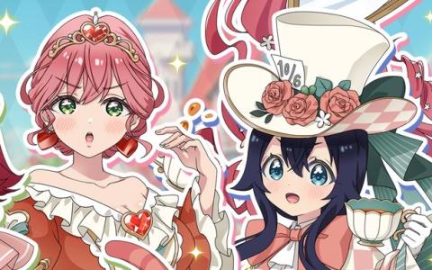 「100パズ」で“不思議の国”衣装の羽香里・静・楠莉・羽々里が登場！ピックアップ2倍ガチャ開幕