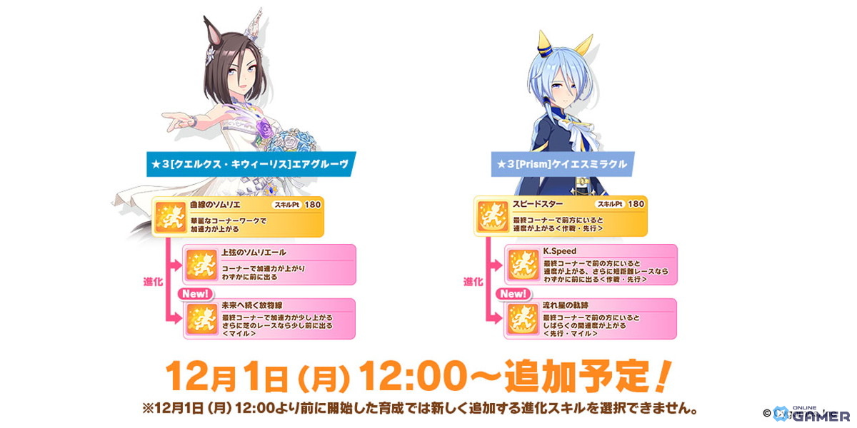 「ウマ娘」新育成ウマ娘★3ナカヤマフェスタ&ドリームジャーニーが登場の画像