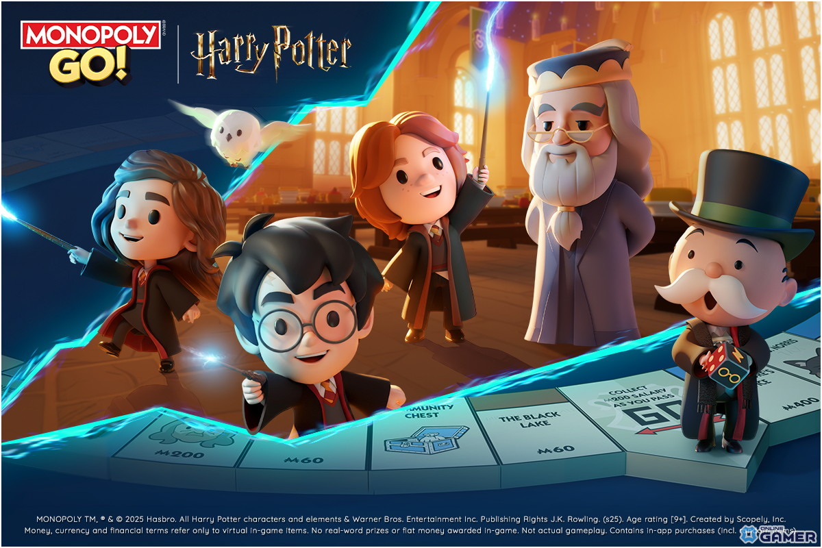 「MONOPOLY GO！」×「ハリー・ポッター」コラボ開催決定！魔法界を巡る新マップ＆ミニゲーム登場のスクリーンショット1