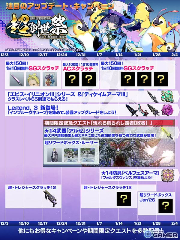 「PSO2 ニュージェネシス」超・創世祭’25開催記念交換ショップ登場の画像