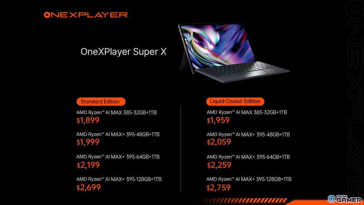 OneXPlayer、14インチ2in1「Super X」のクラウドファンディングを実施！Ryzen AI Max+ 395と液冷で最大120W駆動のスクリーンショット11