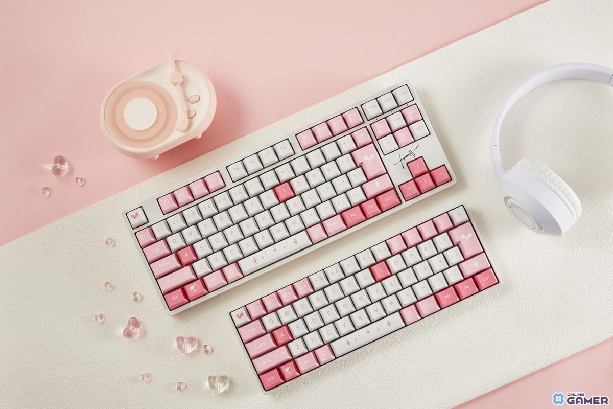 KizunaAIコラボ初のゲーミングキーボード登場！Akko製2モデルが予約受付開始―ピンク×ホワイトの特別デザインのスクリーンショット2