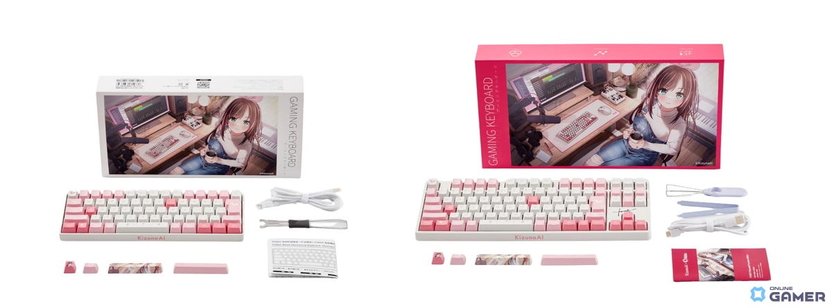 KizunaAIコラボ初のゲーミングキーボード登場！Akko製2モデルが予約受付開始―ピンク×ホワイトの特別デザインのスクリーンショット7