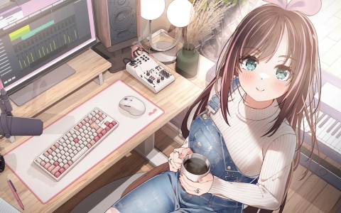 KizunaAIコラボ初のゲーミングキーボード登場！Akko製2モデルが予約受付開始―ピンク×ホワイトの特別デザイン