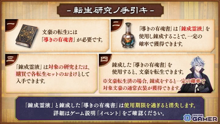 「文豪とアルケミスト」転生研究開始！―広津柳浪（CV：内山昂輝）を実装のスクリーンショット2