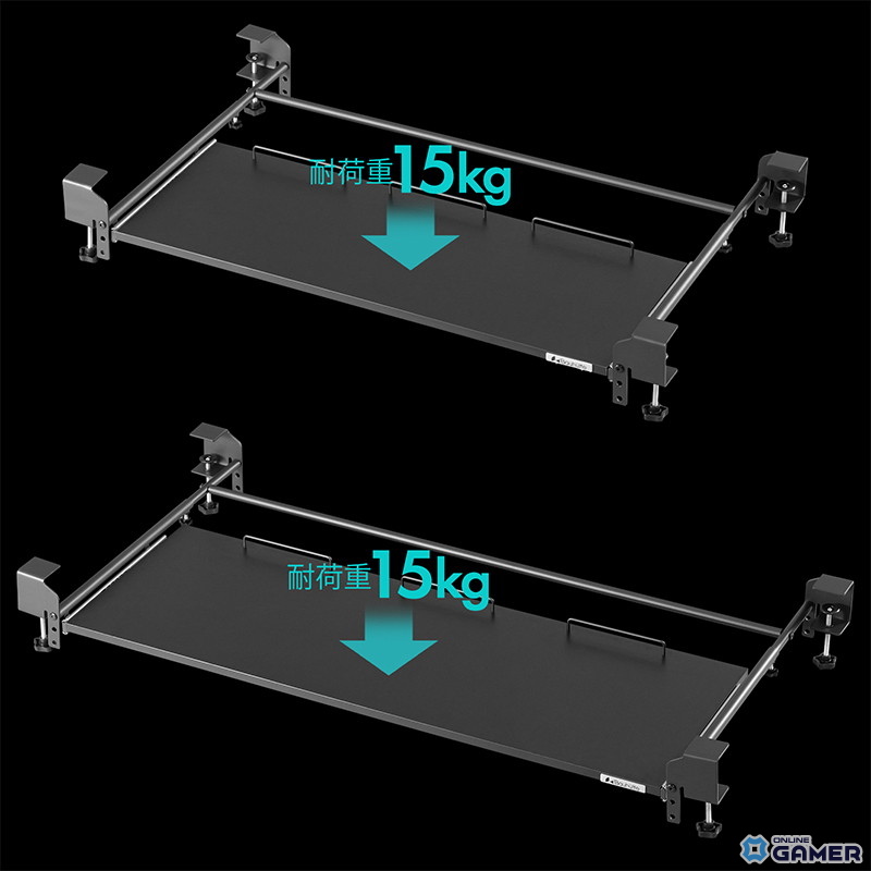 Bauhutte、デスク天板を2段に拡張できる「後付キーボードスライダー2」発売の画像
