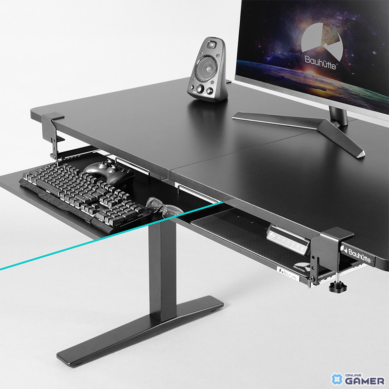 Bauhutte、デスク天板を2段に拡張できる「後付キーボードスライダー2」発売の画像