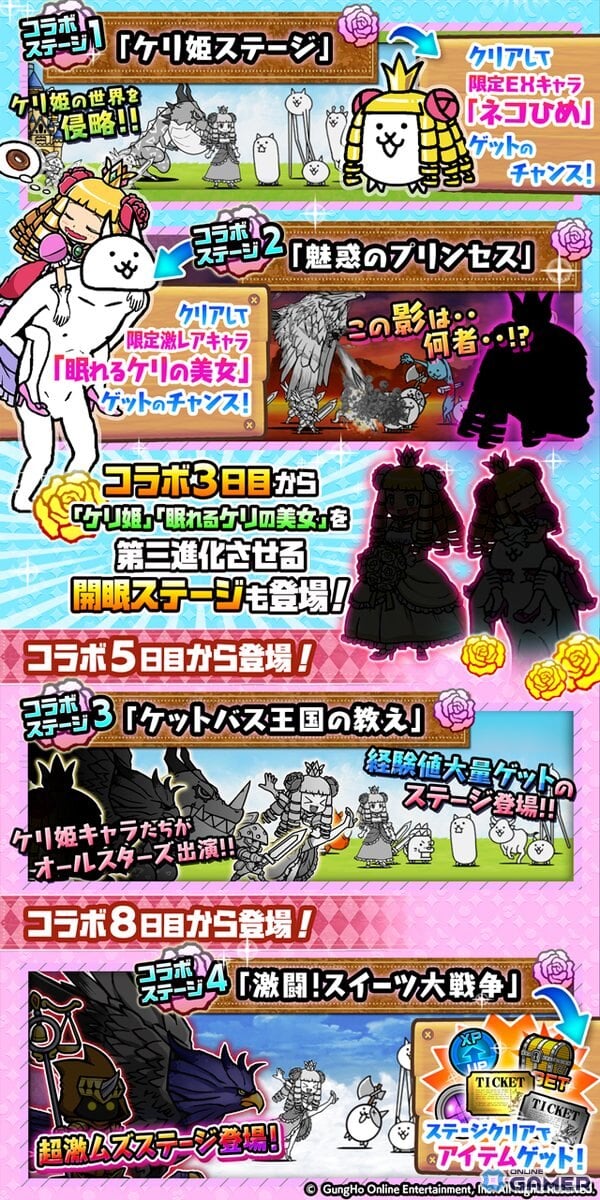 「にゃんこ大戦争」×「ケリ姫スイーツ」コラボ開催！限定ガチャ＆復刻ステージが登場のスクリーンショット3