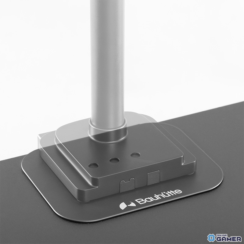 寝姿勢でも3画面を自在に配置、Bauhutteのロングアーム採用マルチモニターアームが登場の画像