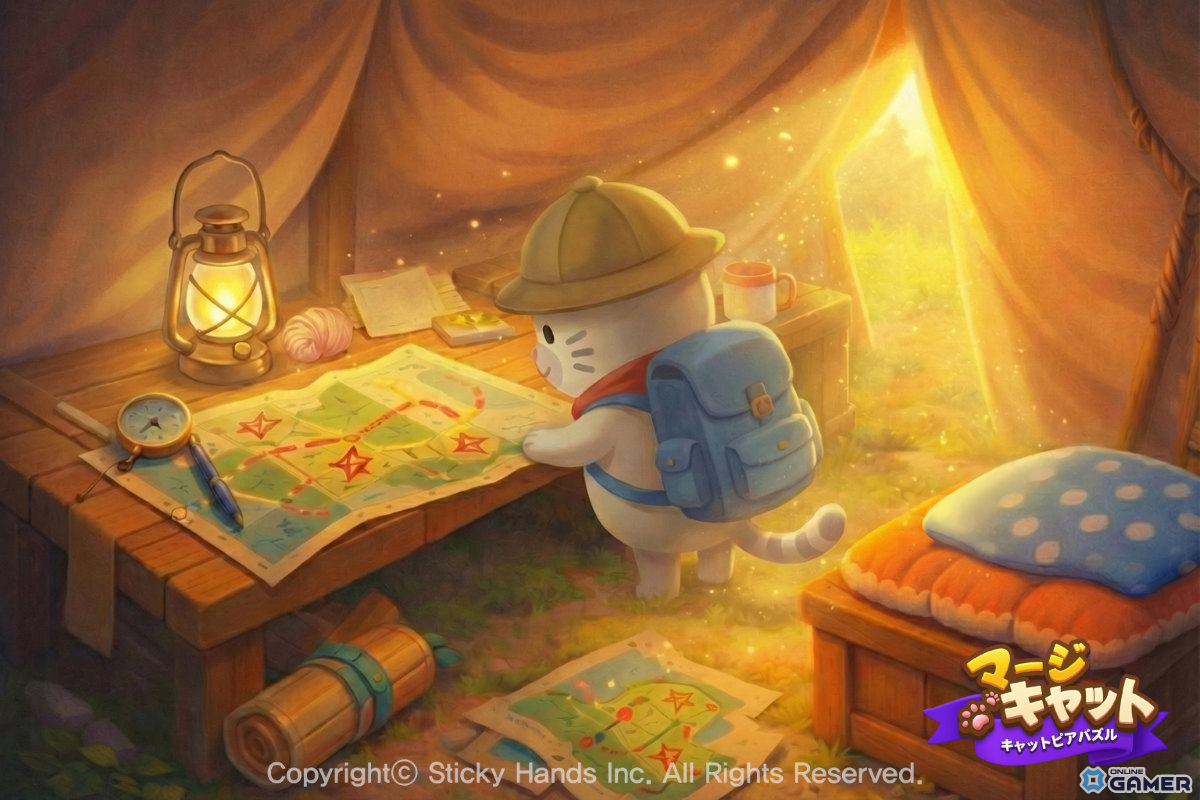 猫たちの楽園が舞台のマージADV「マージキャット：キャットピアパズル」配信開始！癒やしと物語が交差のスクリーンショット4