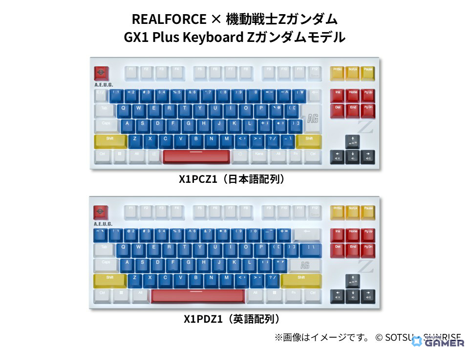 GX1 Plus Keyboard Zガンダムモデル(日本語配列/英語配列)